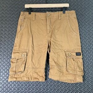 Vintage Y2K GUESS Los Angeles‎ Brown Cargo Shorts Men's Size 31 Casual Wear